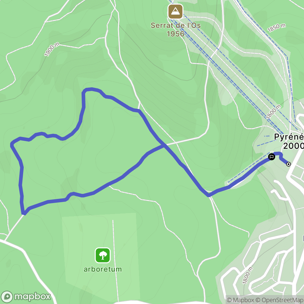 Bolquère : carte du parcours de randonnée - France
