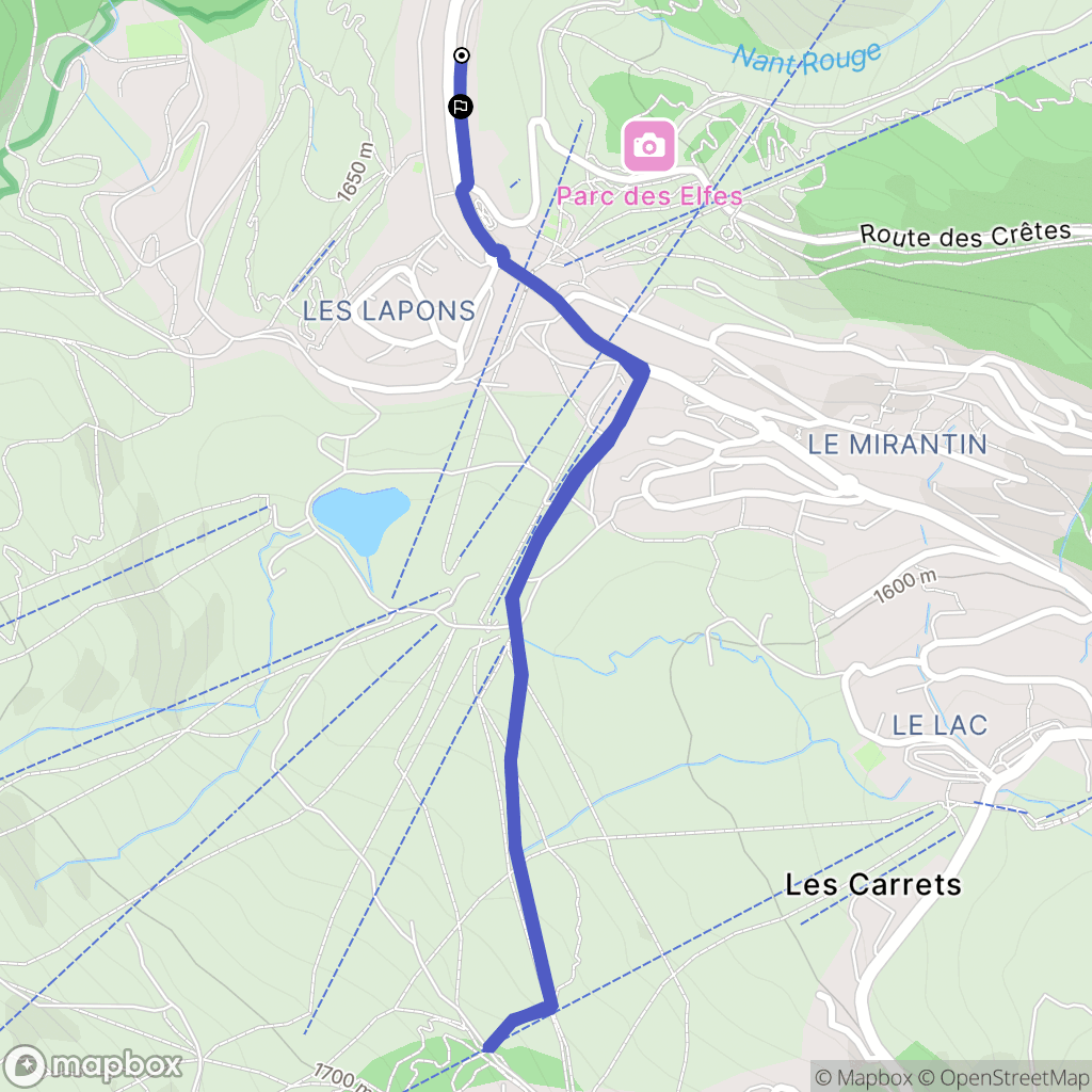 Hauteluce : carte du parcours de randonnée - France