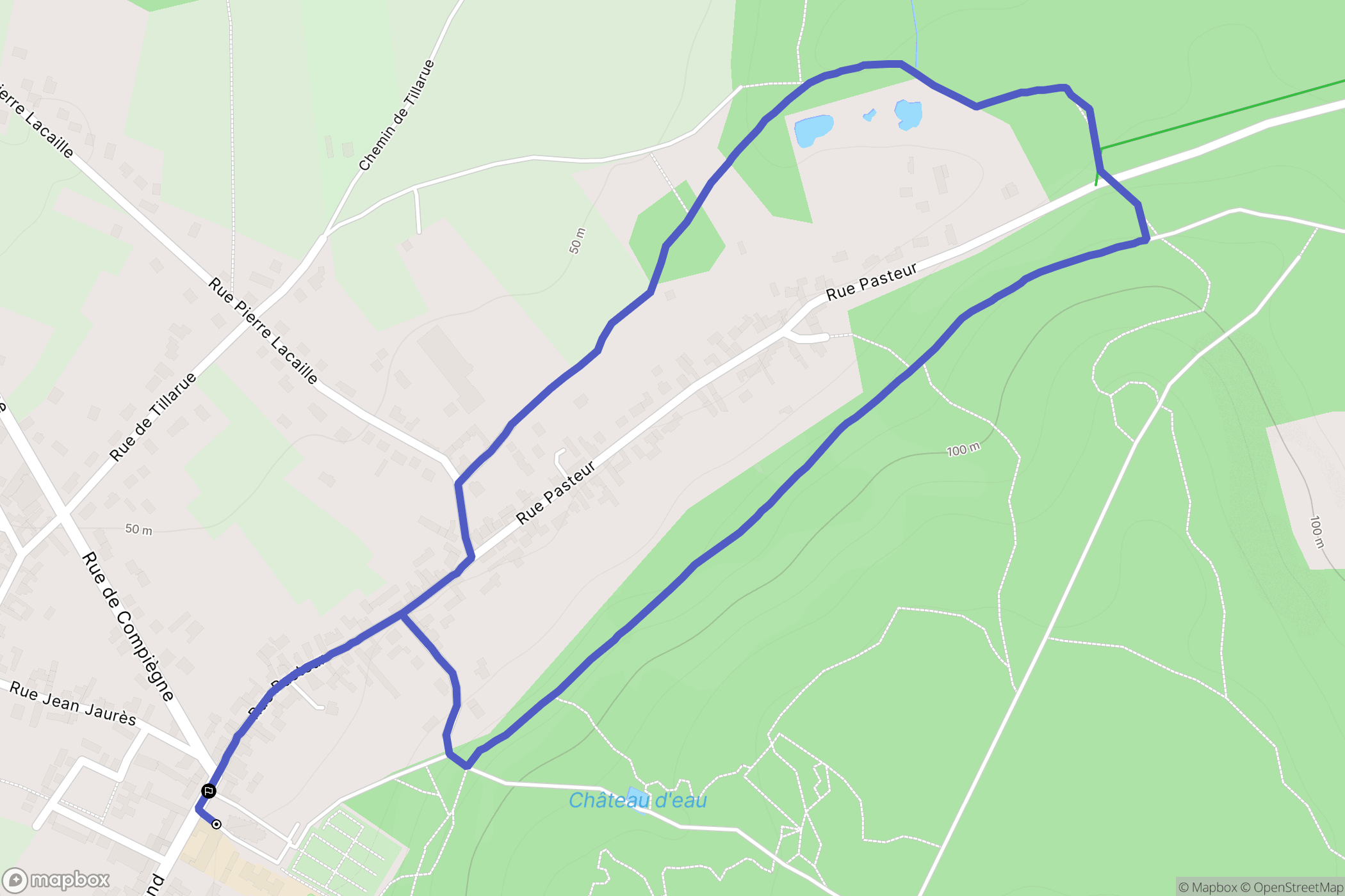 Saint-Sauveur : carte du parcours de randonnée - France