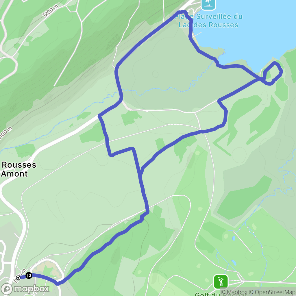 Les Rousses : carte du parcours de randonnée - France