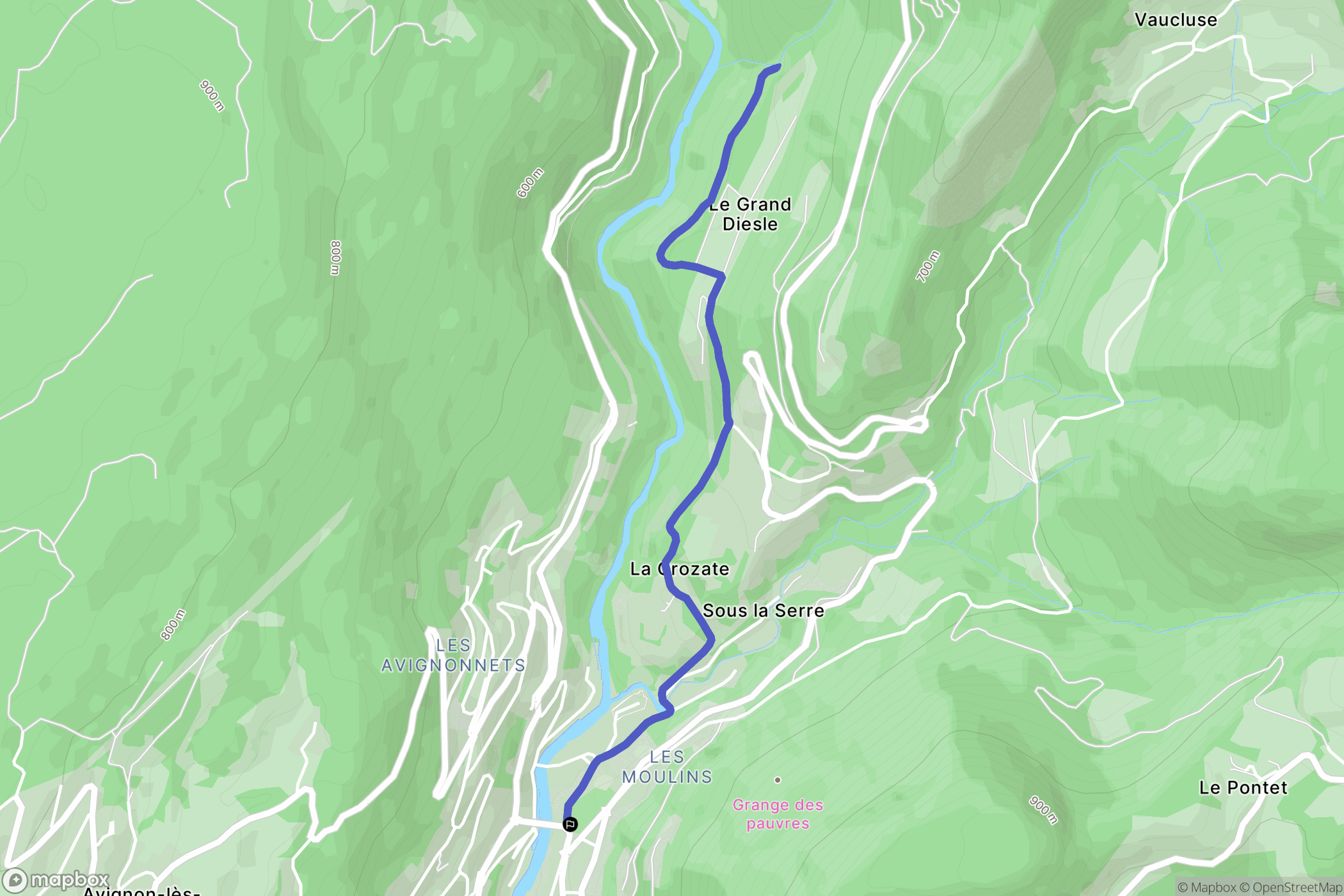 Saint-Claude : carte du parcours de randonnée - France