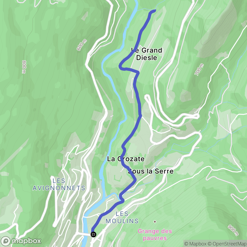 Saint-Claude : carte du parcours de randonnée - France