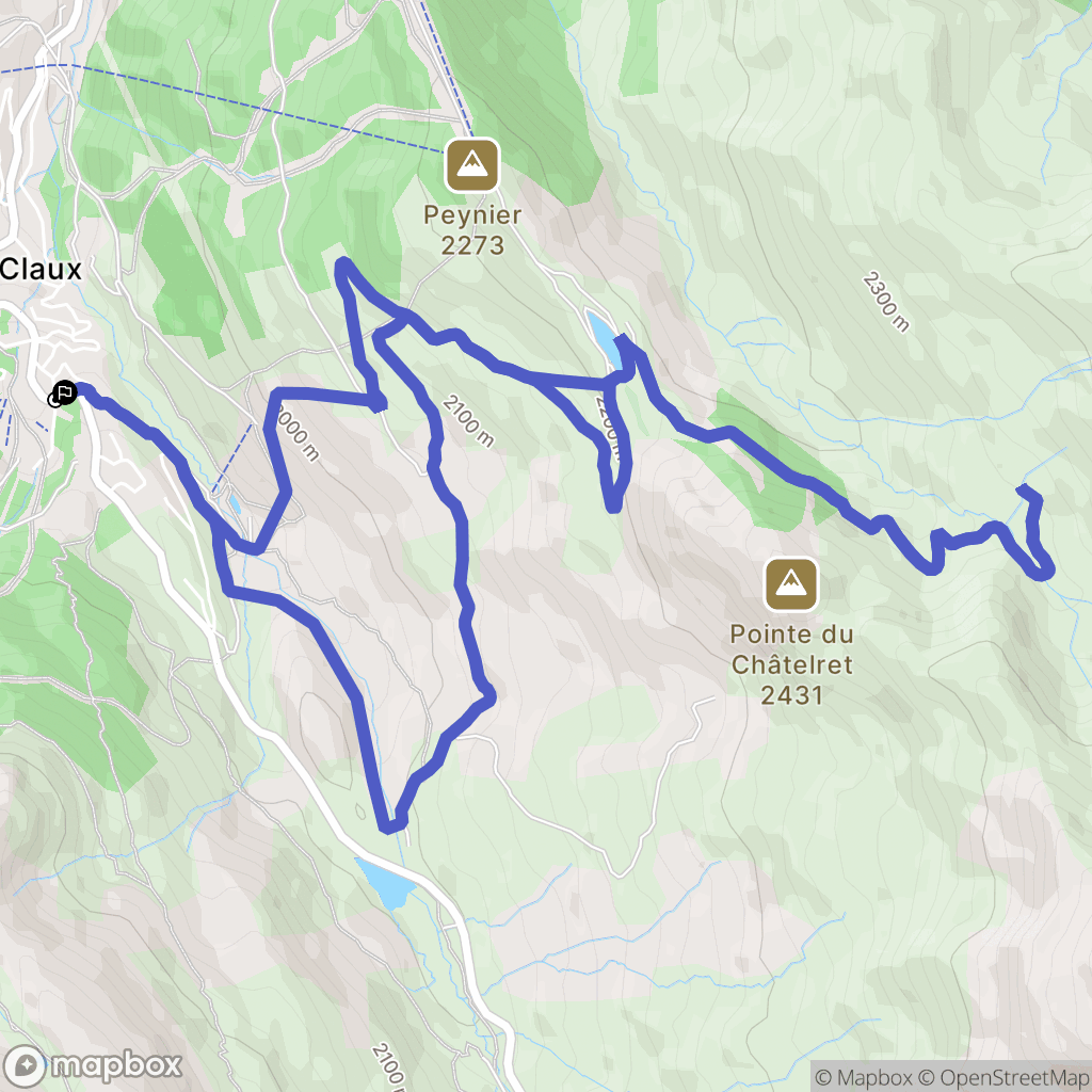 Vars : carte du parcours de randonnée - France