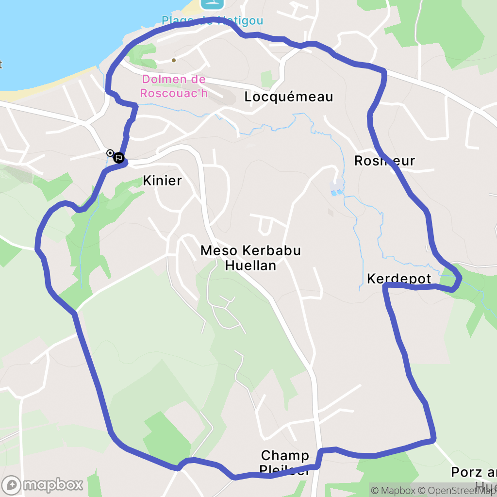 Trédrez-Locquémeau : carte du parcours de randonnée - France