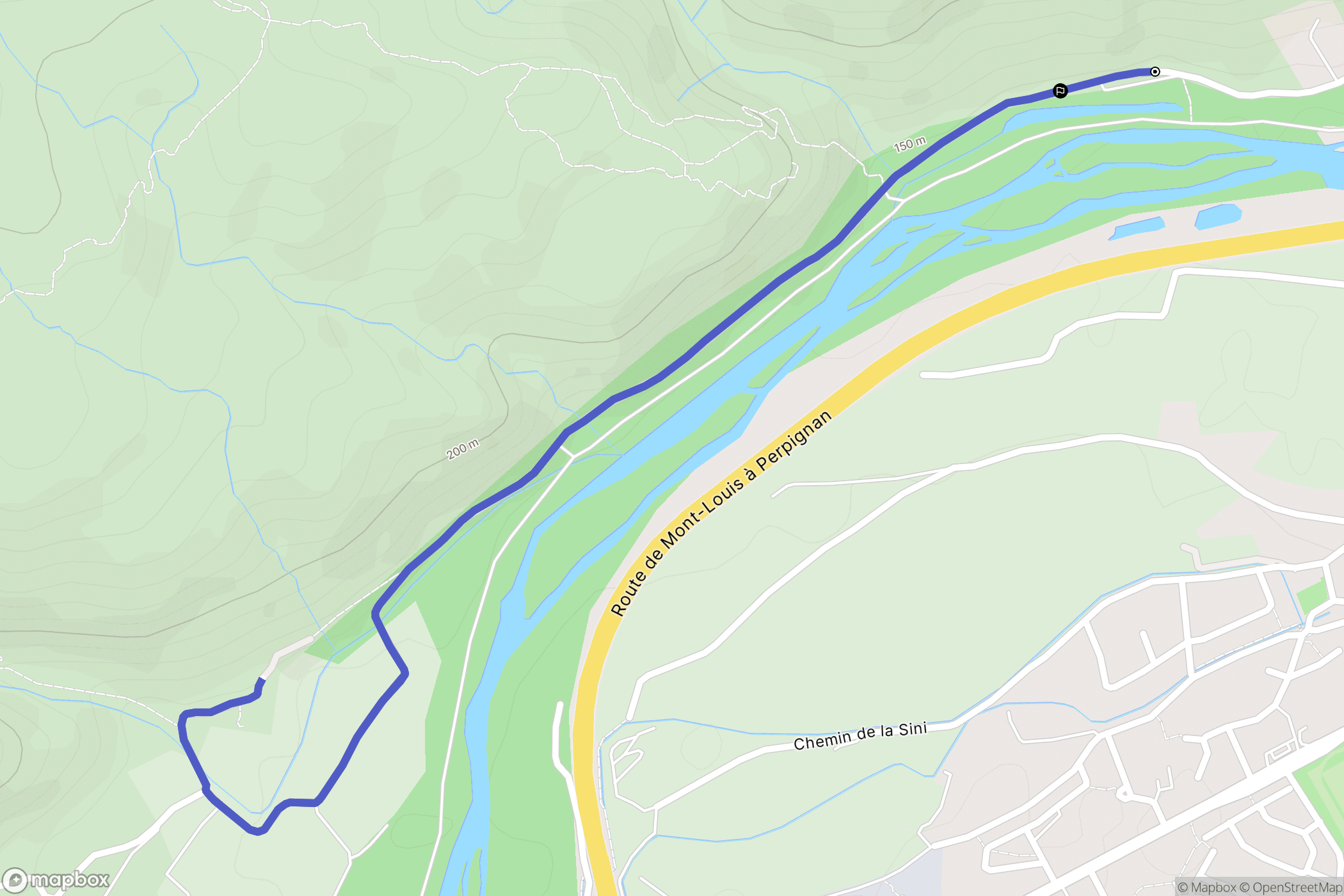 Ille-sur-Têt : carte du parcours de randonnée - France