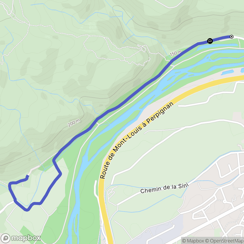 Ille-sur-Têt : carte du parcours de randonnée - France