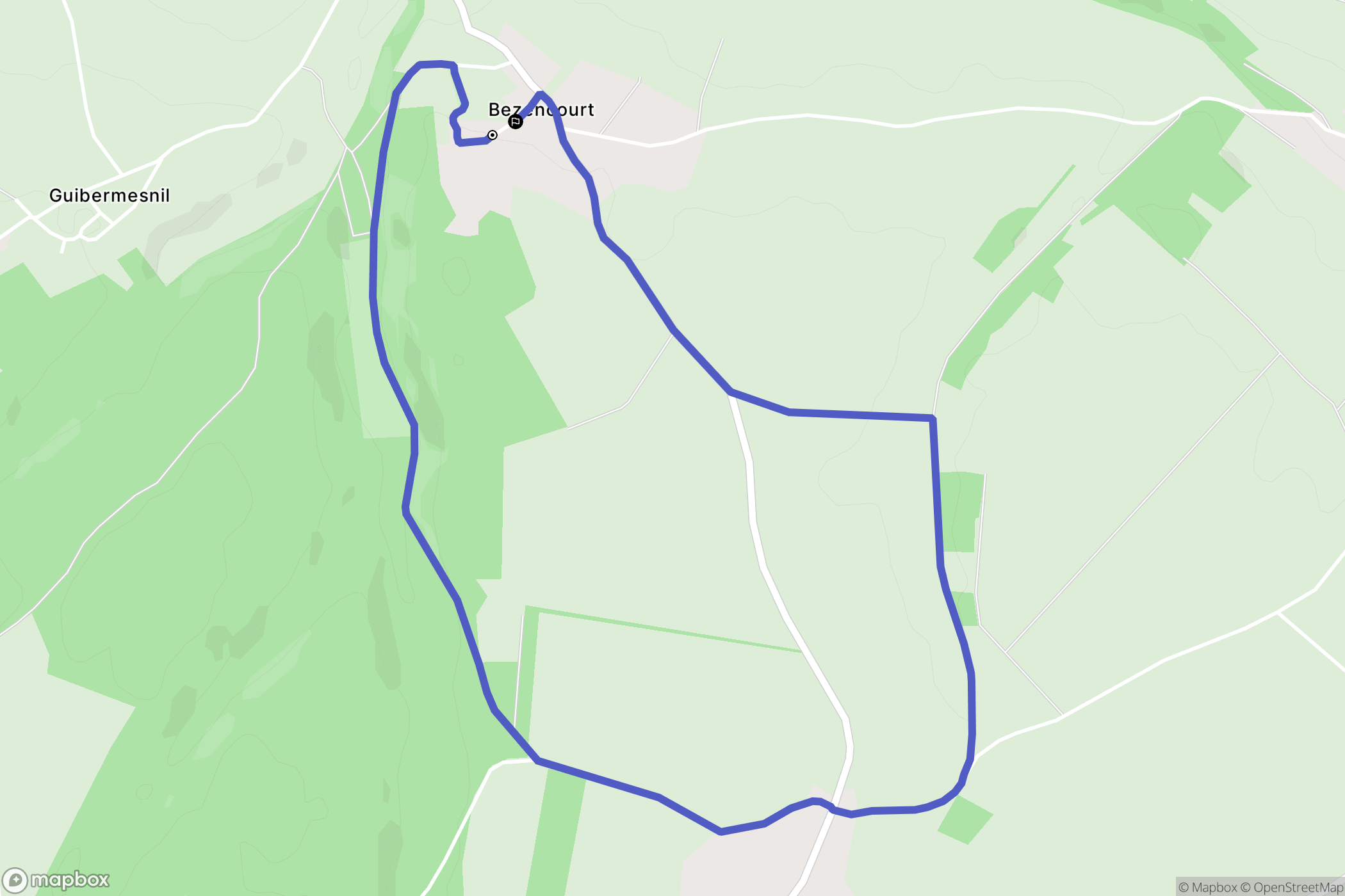 Hornoy-le-Bourg : carte du parcours de randonnée - France