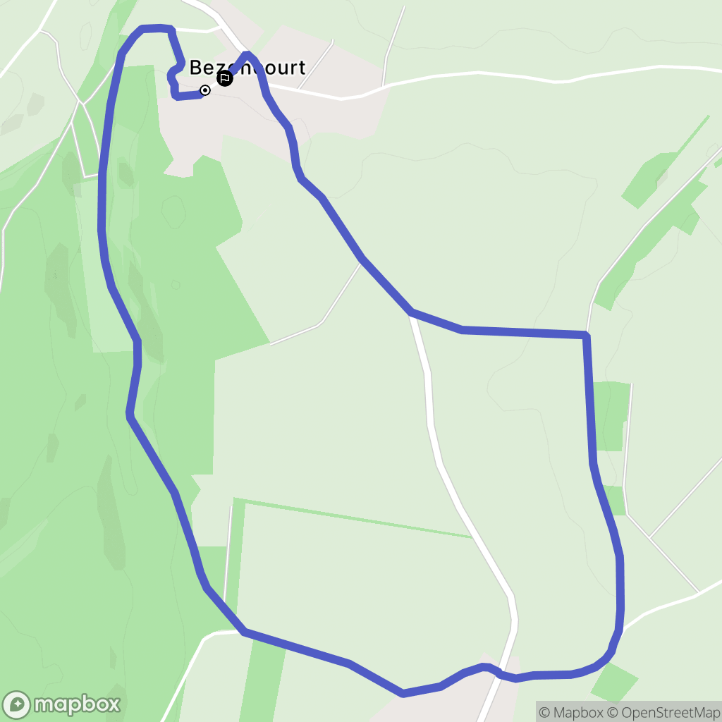 Hornoy-le-Bourg : carte du parcours de randonnée - France