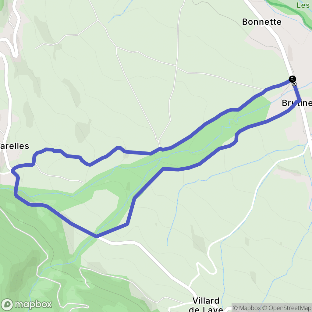 la Fare  en Champsaur : carte du parcours de randonnée - France