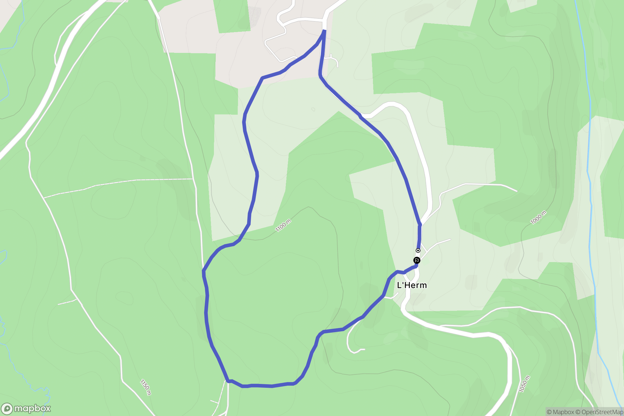 Saint-Flour-de-Mercoire : carte du parcours de randonnée - France