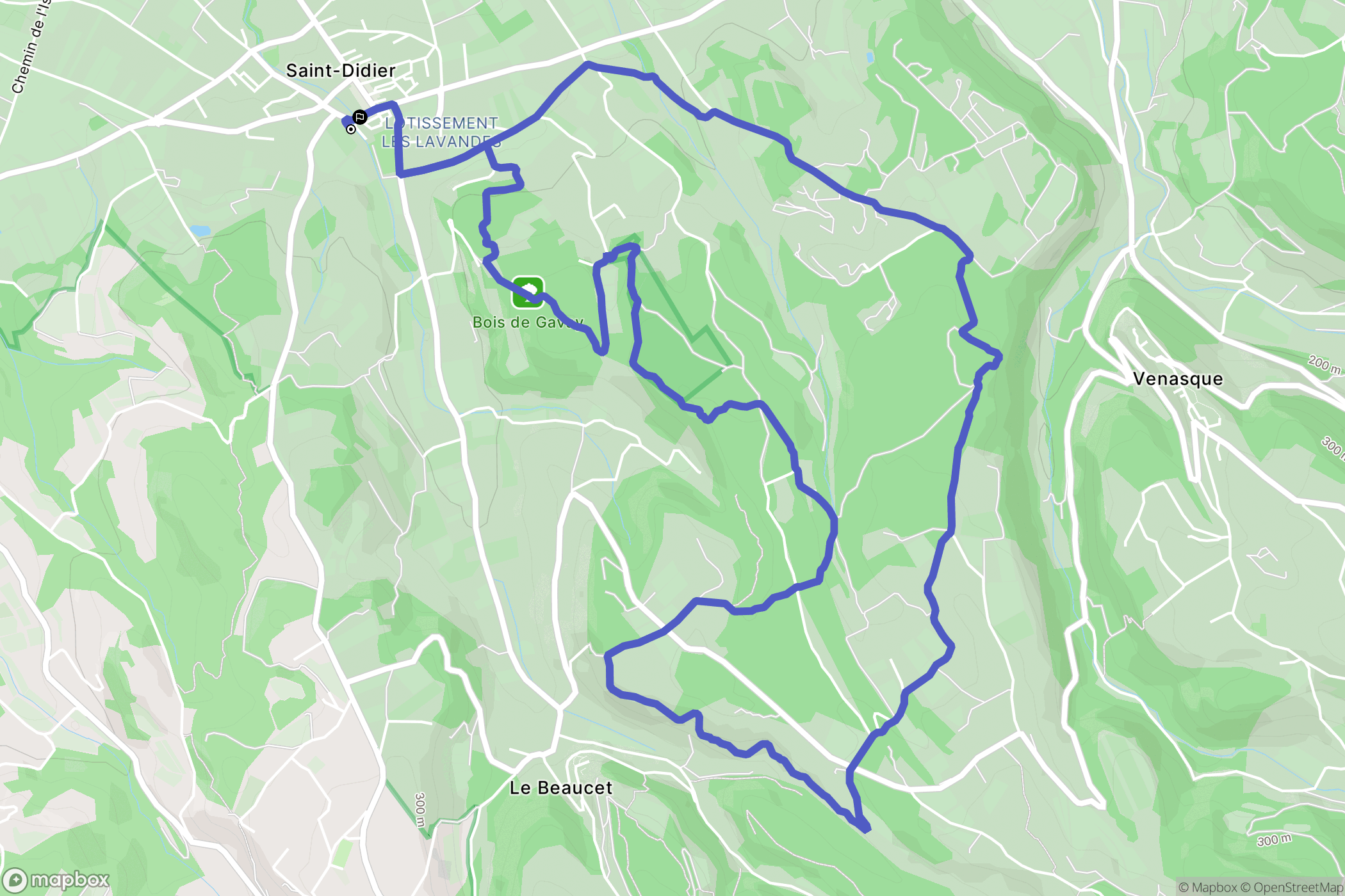 Saint-Didier : carte du parcours de randonnée - France