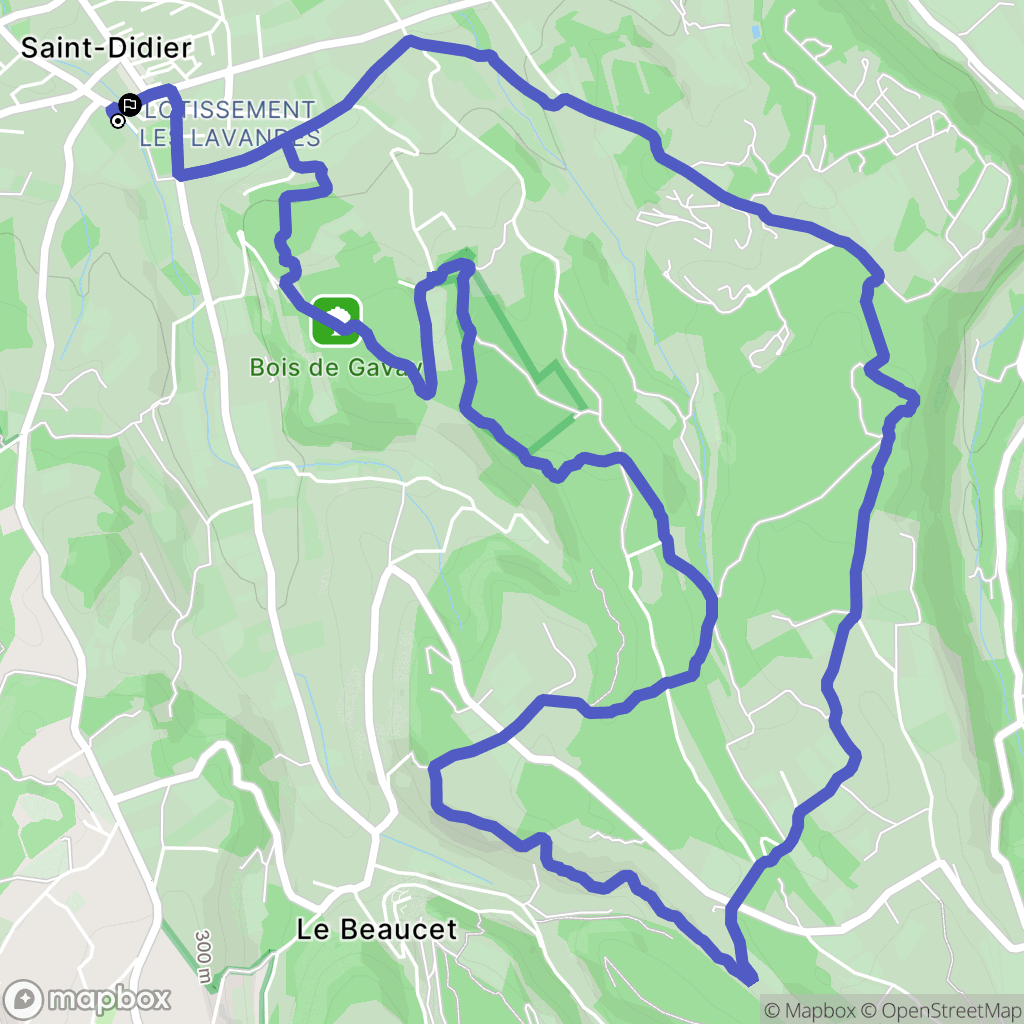 Saint-Didier : carte du parcours de randonnée - France