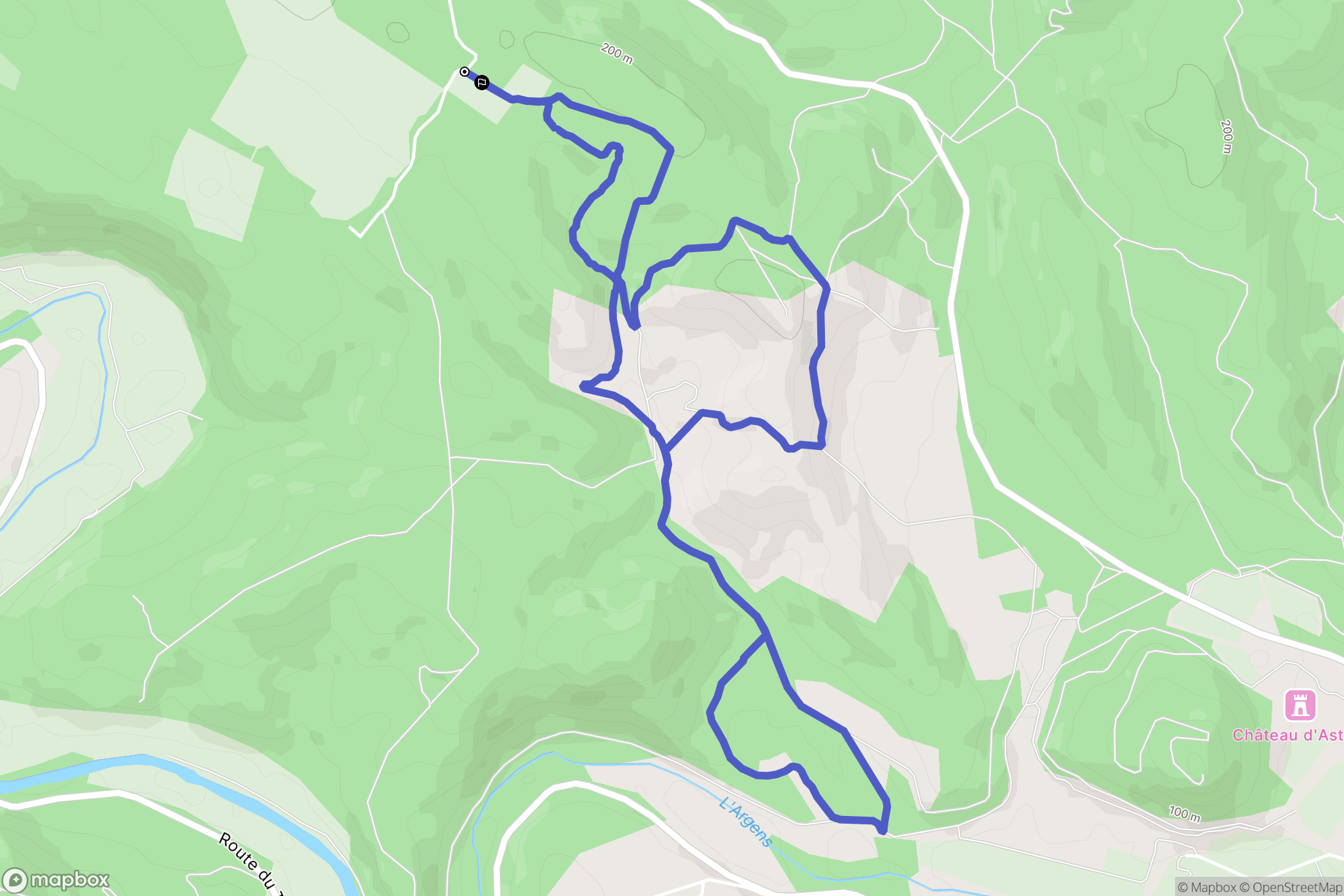 Lorgues : carte du parcours de randonnée - France