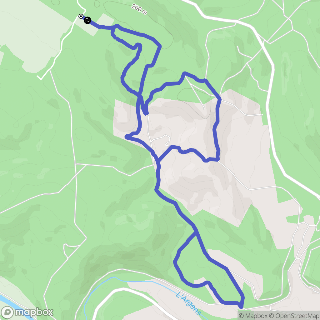 Lorgues : carte du parcours de randonnée - France