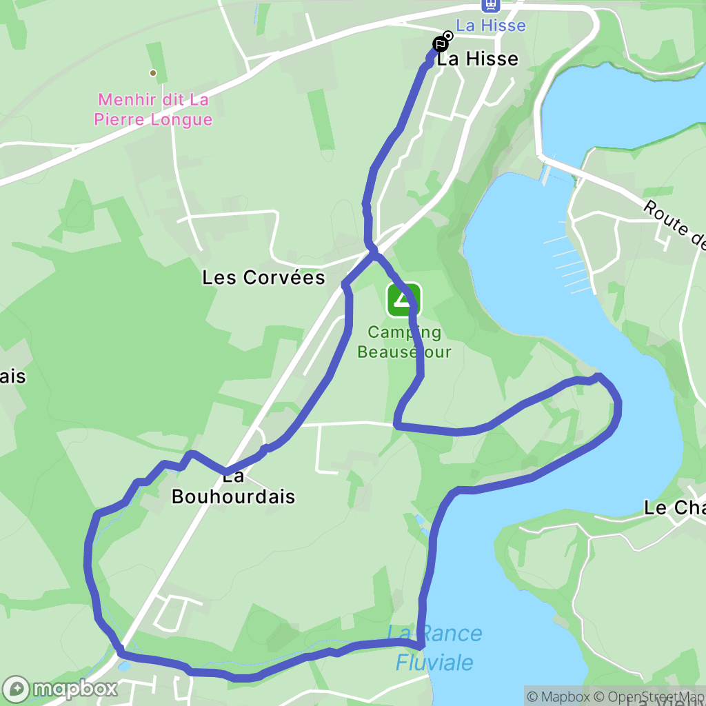 Saint-Samson-sur-Rance : carte du parcours de randonnée - France