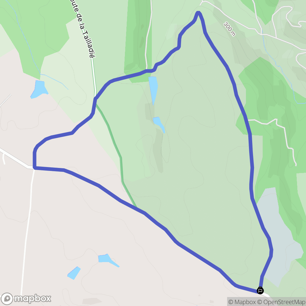 Peyregoux : carte du parcours de randonnée - France