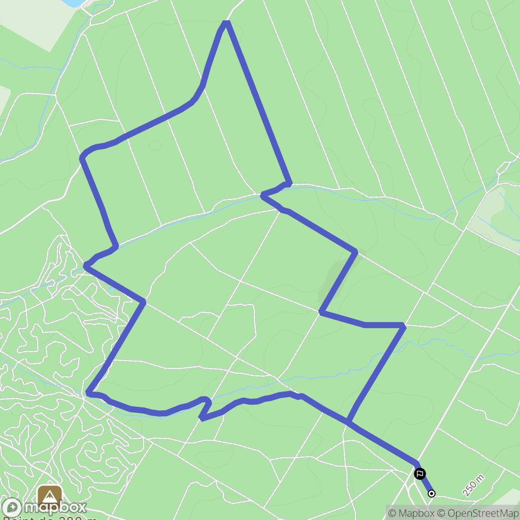 Pujaudran : carte du parcours de randonnée - France