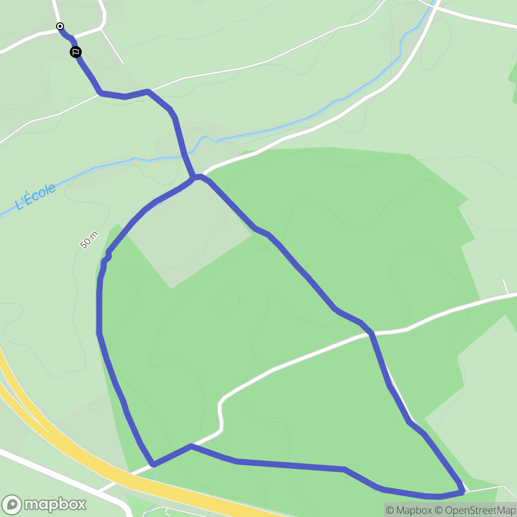 Perthes : carte du parcours de randonnée - France