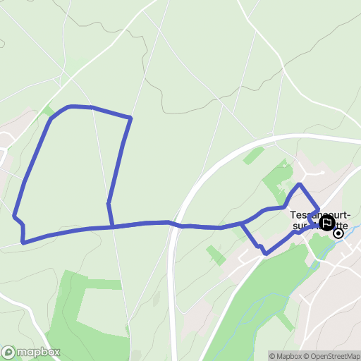 Tessancourt-sur-Aubette : carte du parcours de randonnée - France