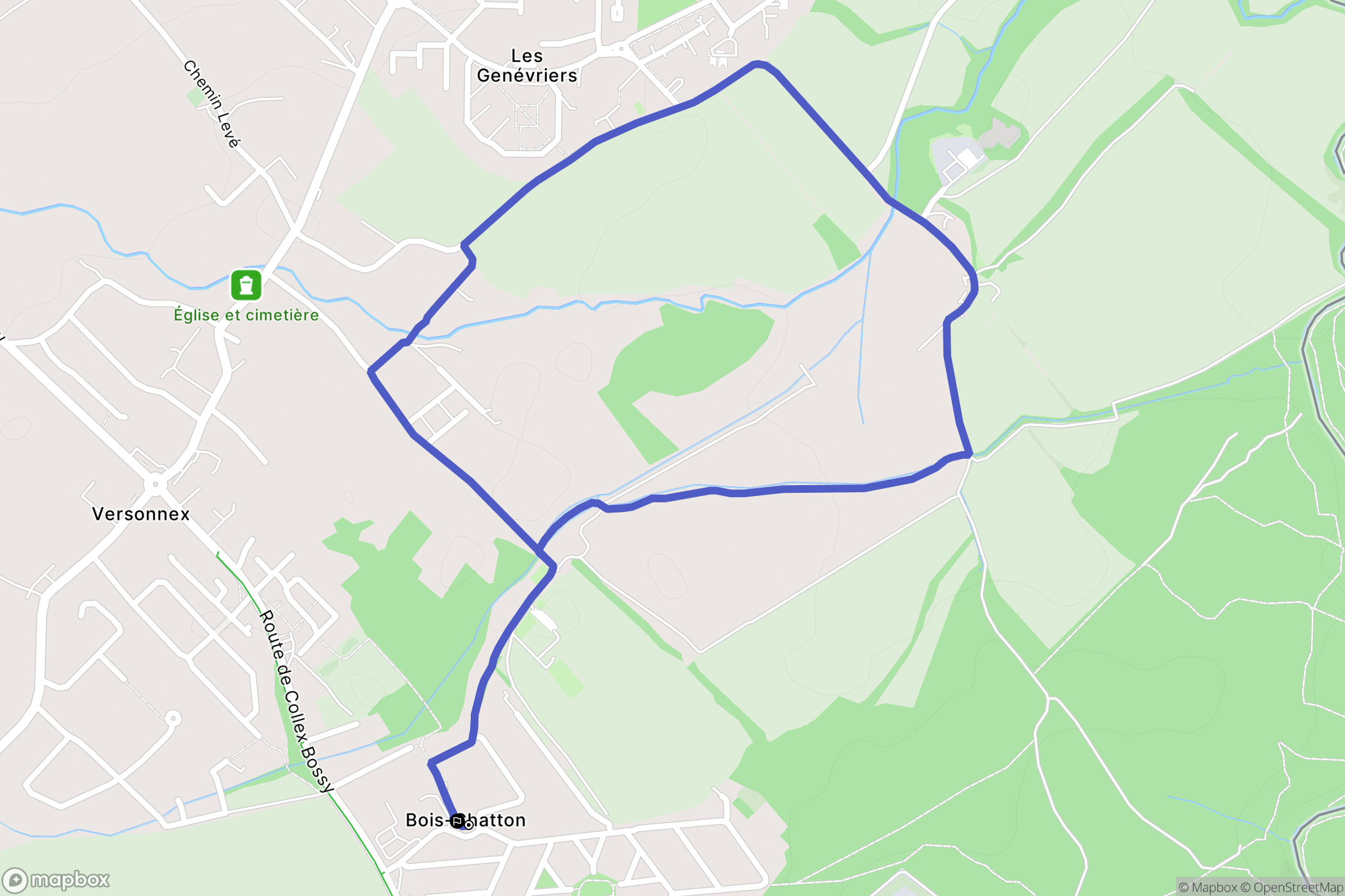Versonnex : carte du parcours de randonnée - France