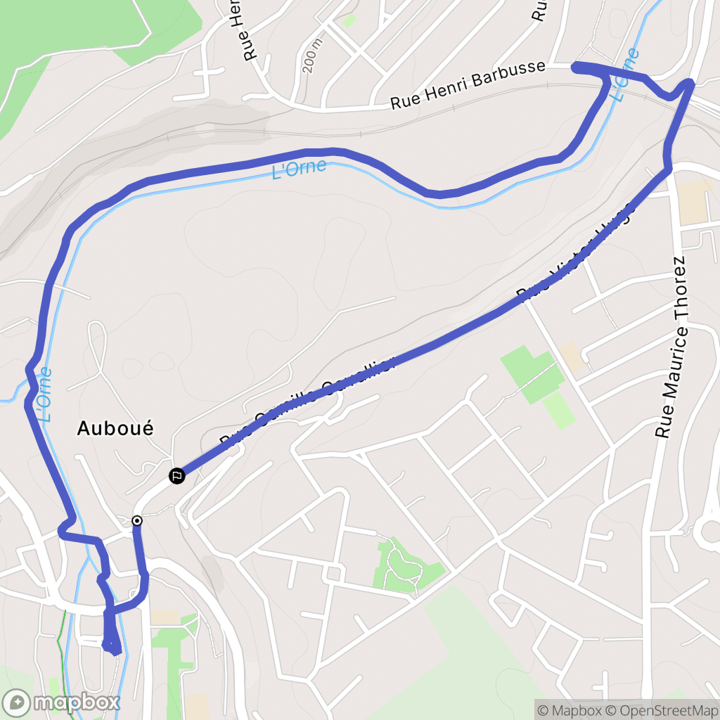 Auboué : carte du parcours de randonnée - France