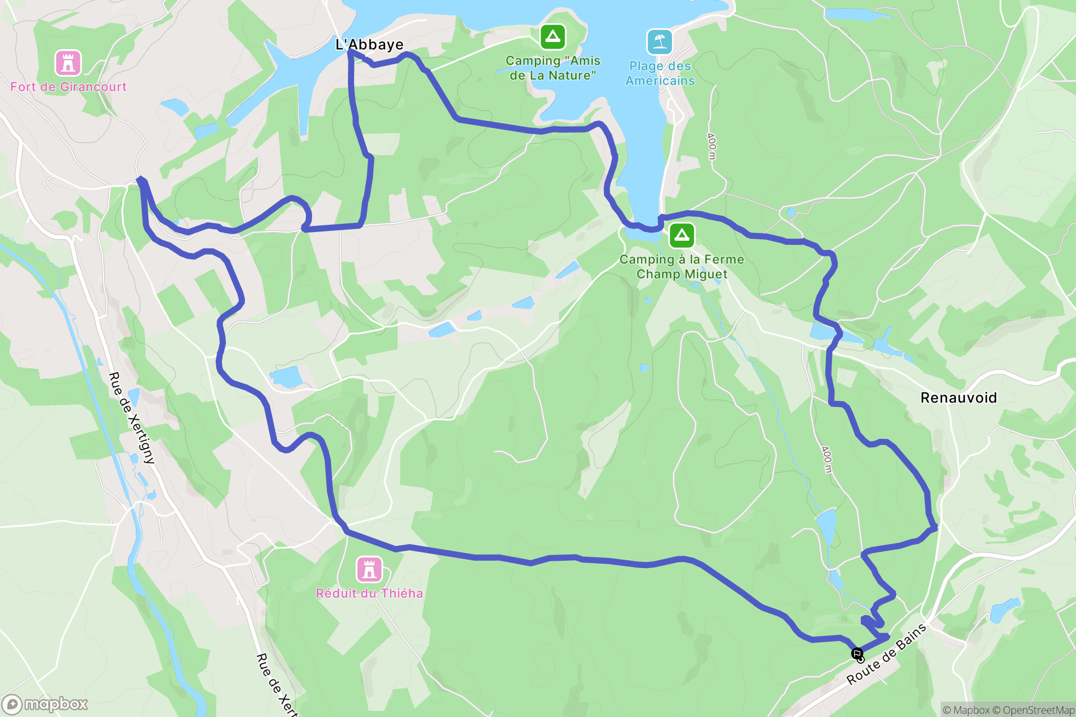 Renauvoid : carte du parcours de randonnée - France