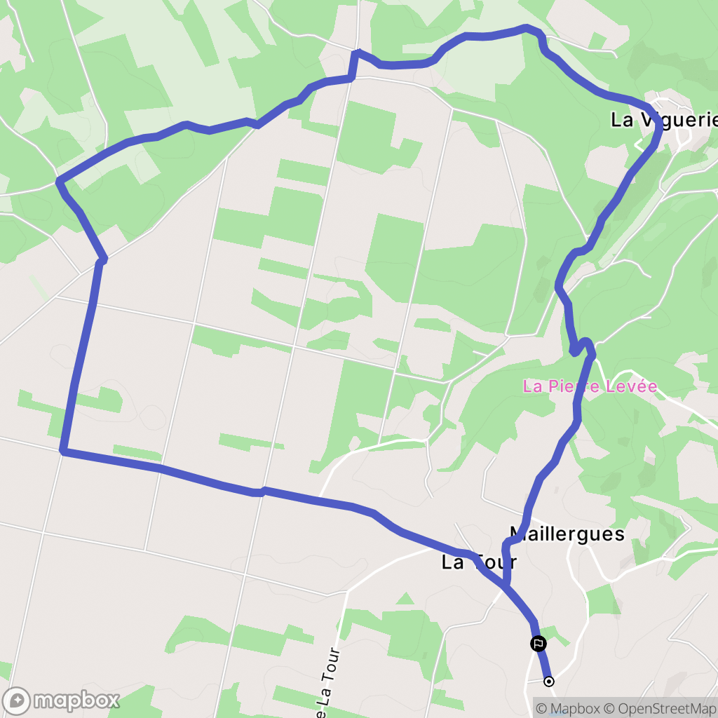 Salles-Courbatiès : carte du parcours de randonnée - France