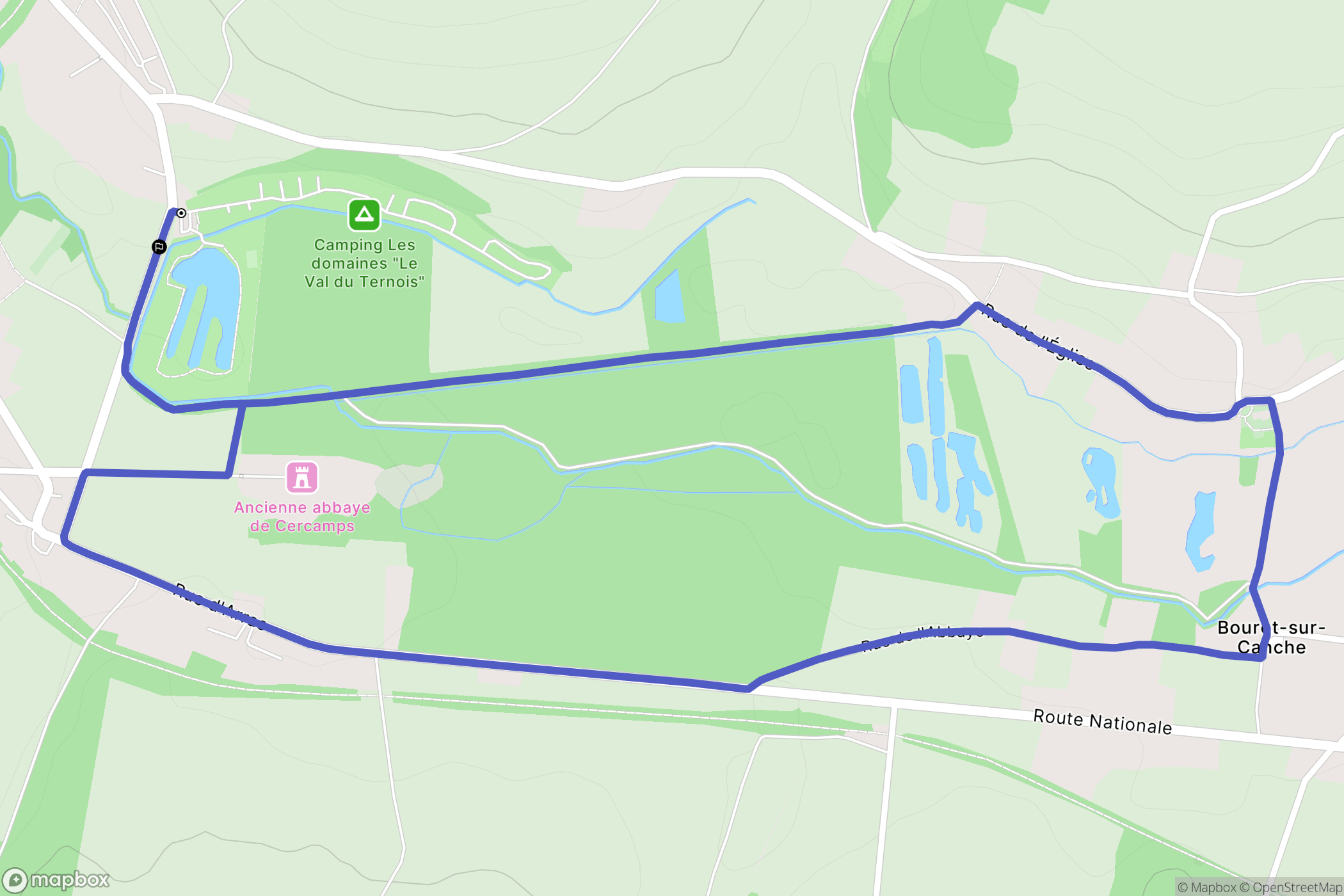 Frévent : carte du parcours de randonnée - France