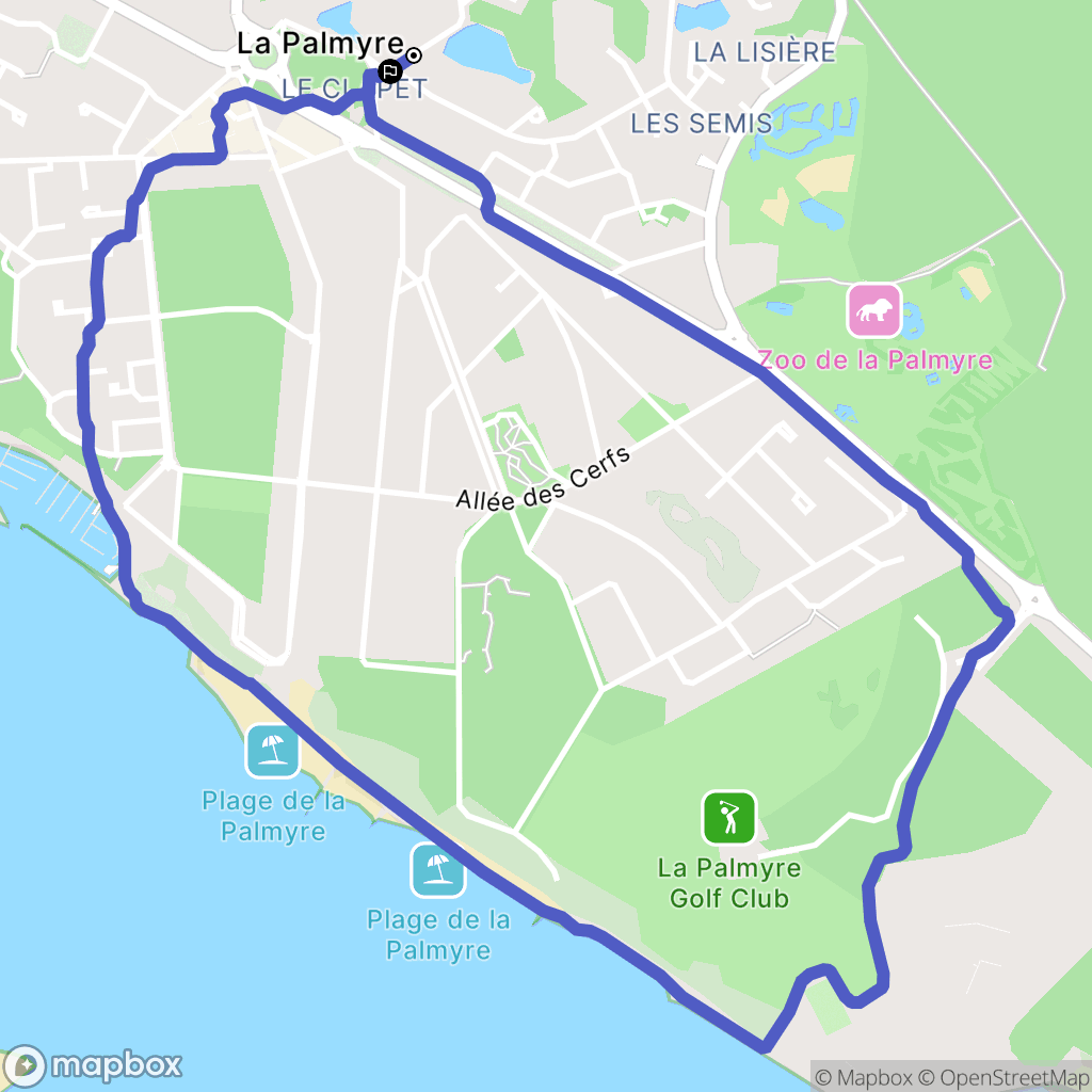 Les Mathes : carte du parcours de randonnée - France