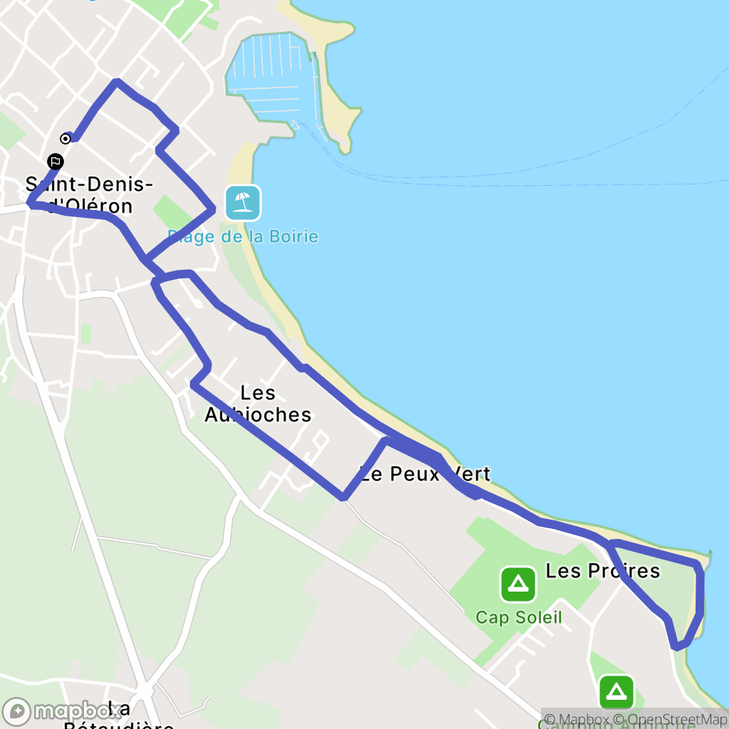 Saint-Denis-d'Oléron : carte du parcours de randonnée - France