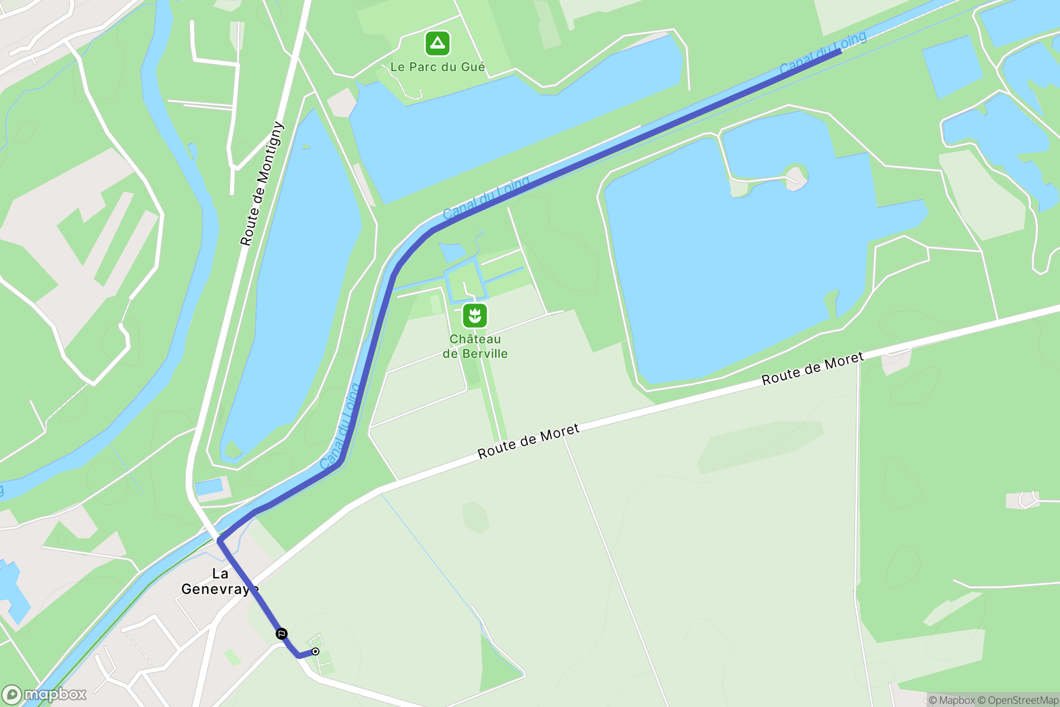 La Genevraye : carte du parcours de randonnée - France