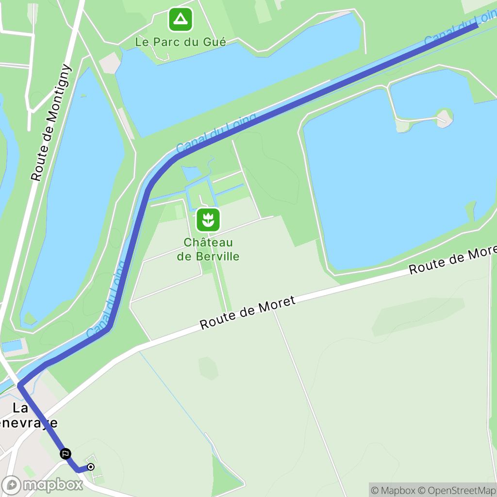 La Genevraye : carte du parcours de randonnée - France