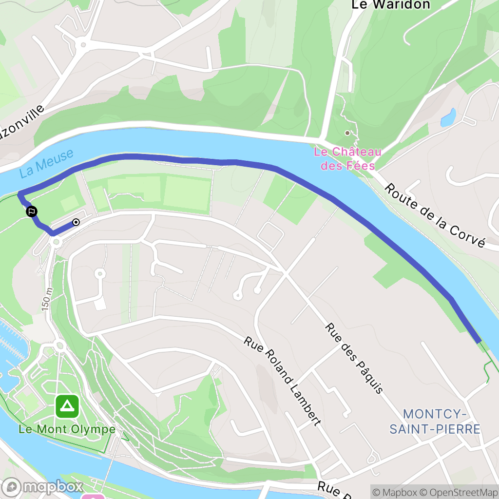 Charleville-Mézières : carte du parcours de randonnée - France