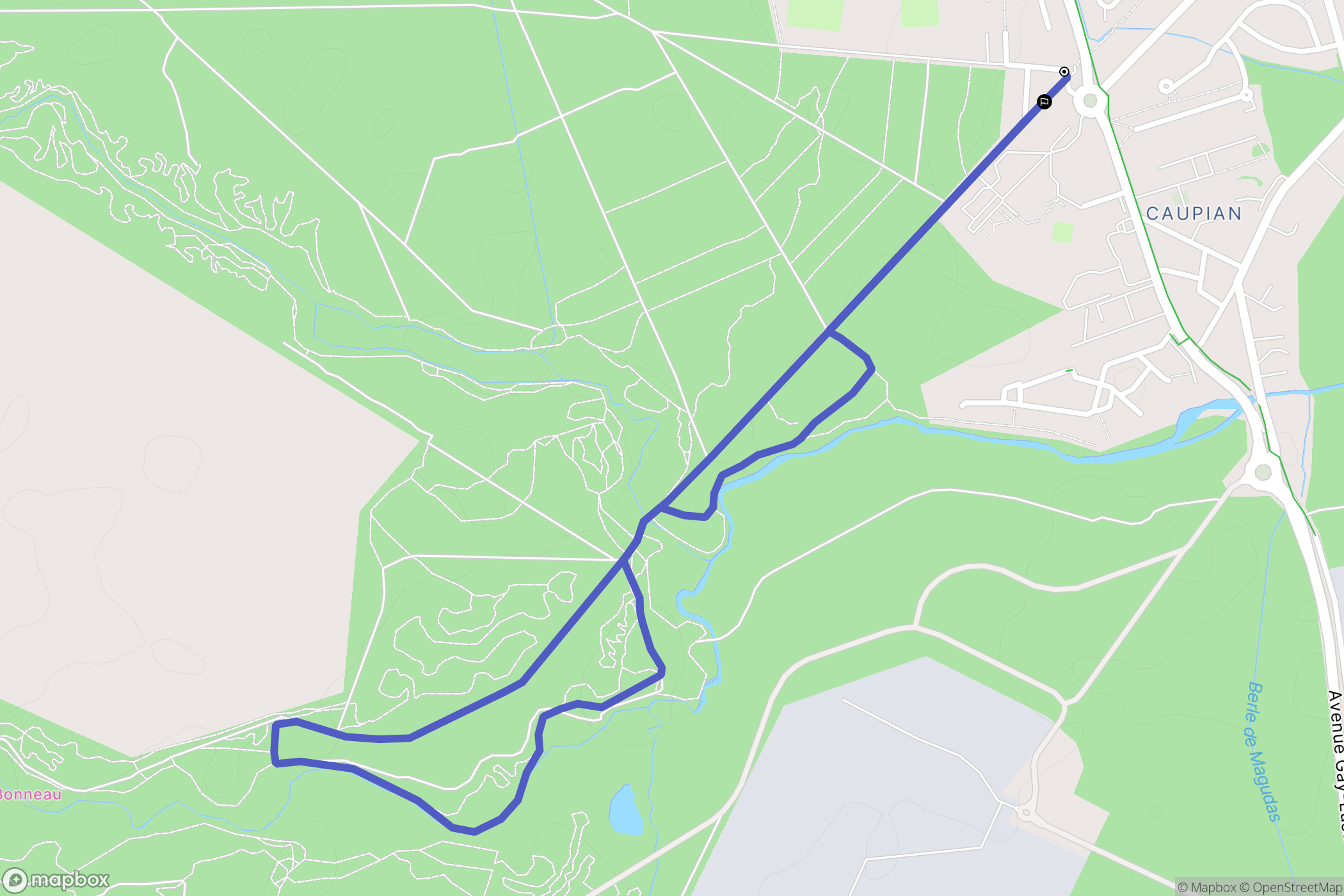Saint-Médard-en-Jalles : carte du parcours de randonnée - France