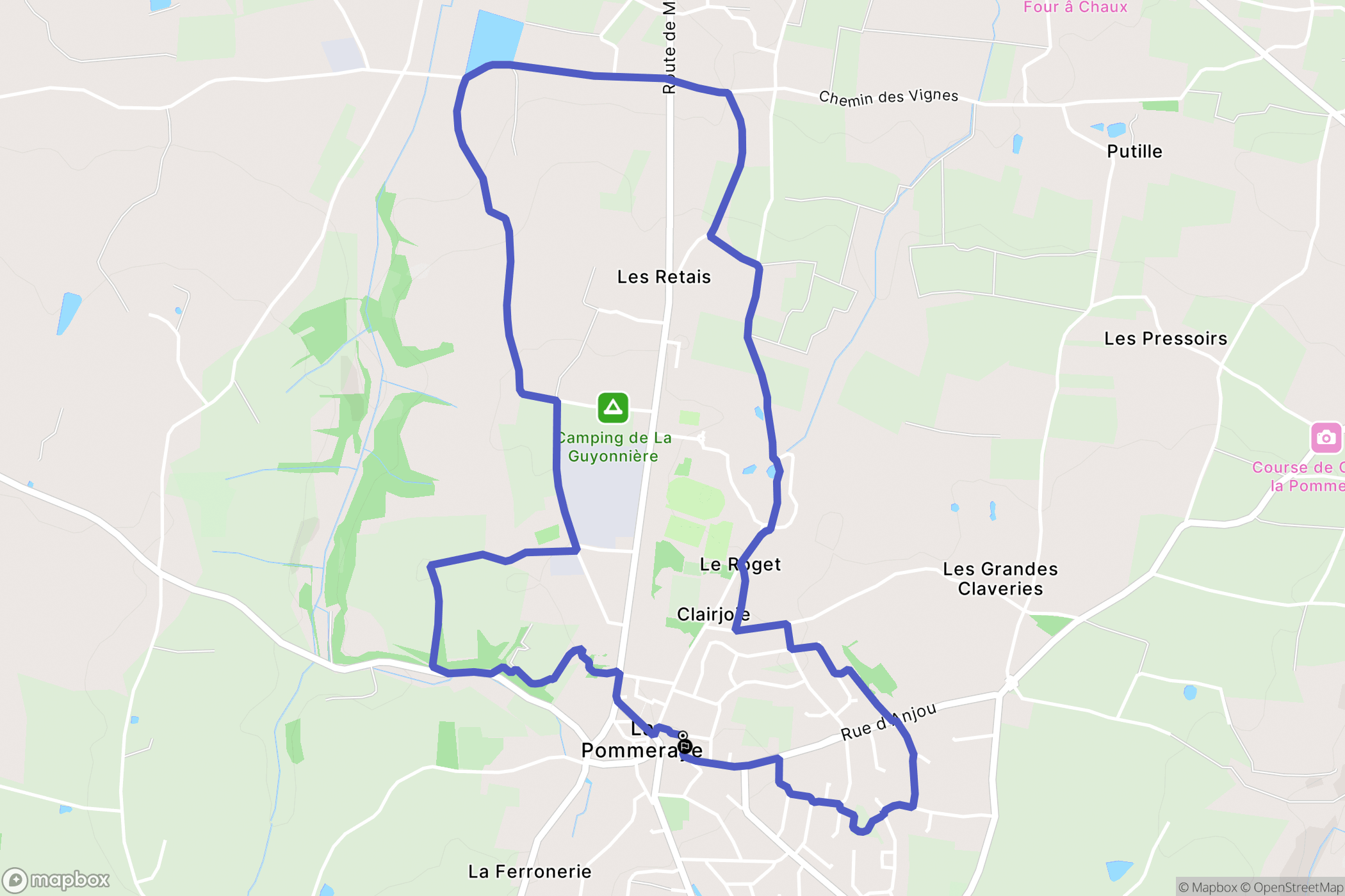 Mauges-sur-Loire : carte du parcours de randonnée - France