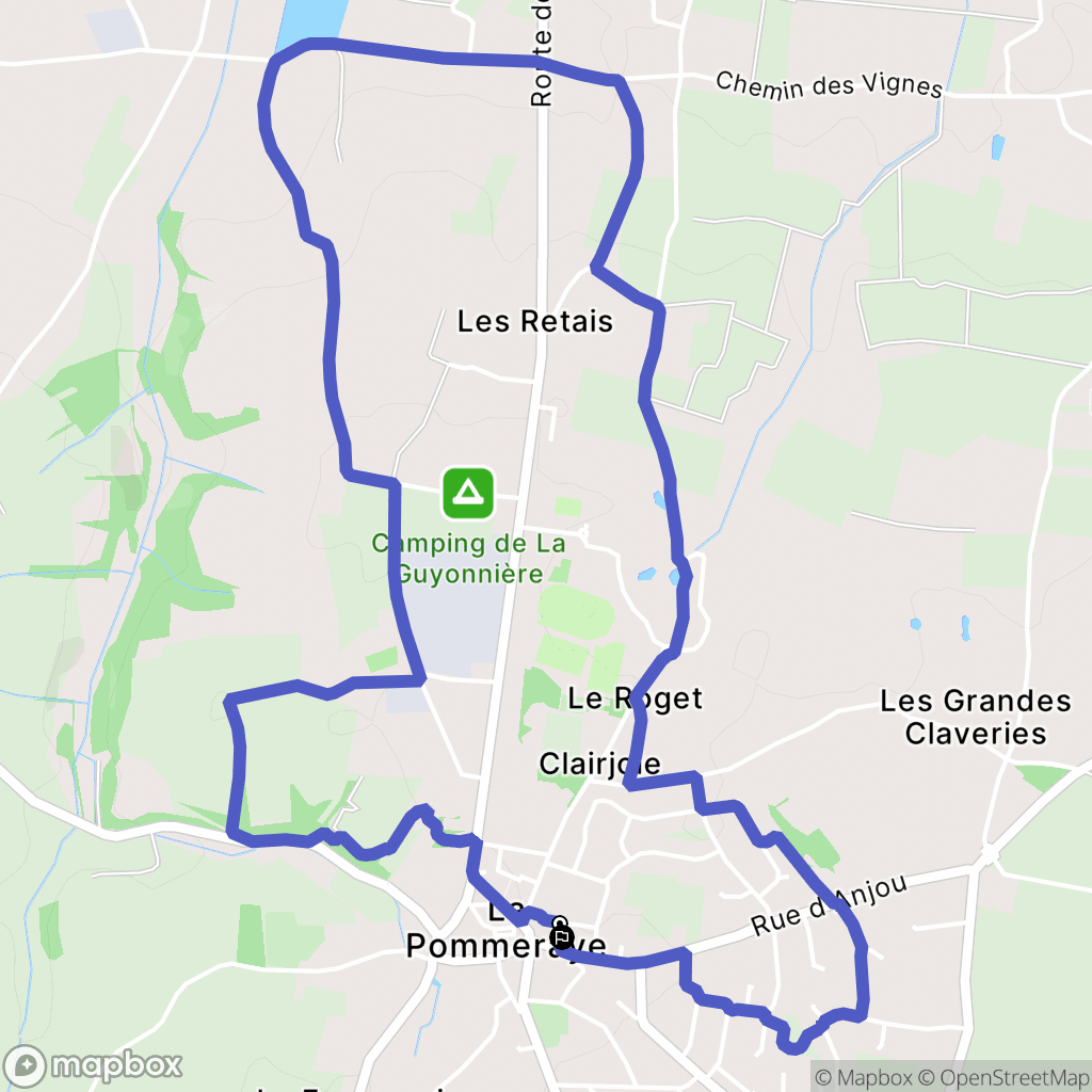 Mauges-sur-Loire : carte du parcours de randonnée - France
