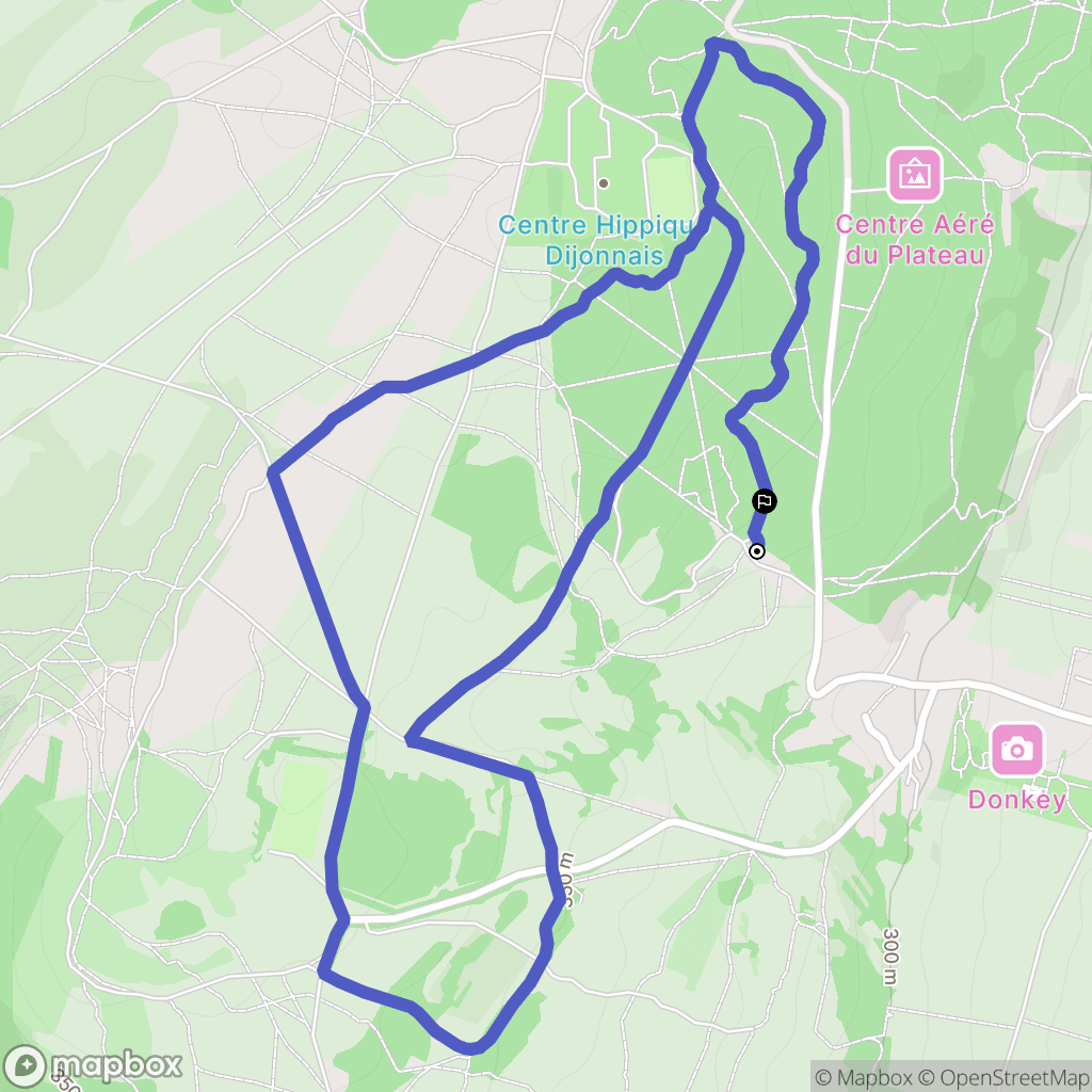 Chenôve : carte du parcours de randonnée - France