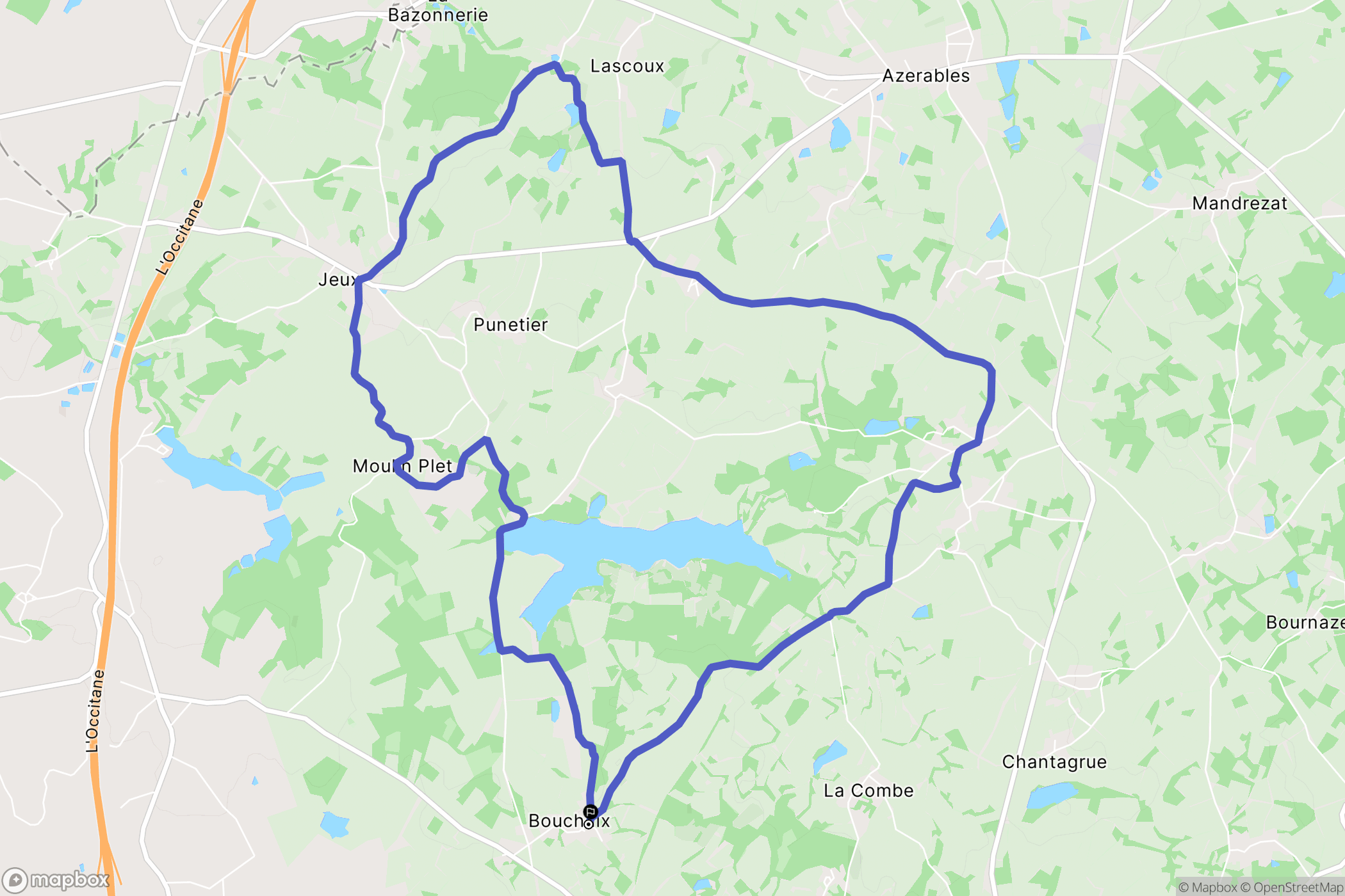 Vareilles : carte du parcours de randonnée - France