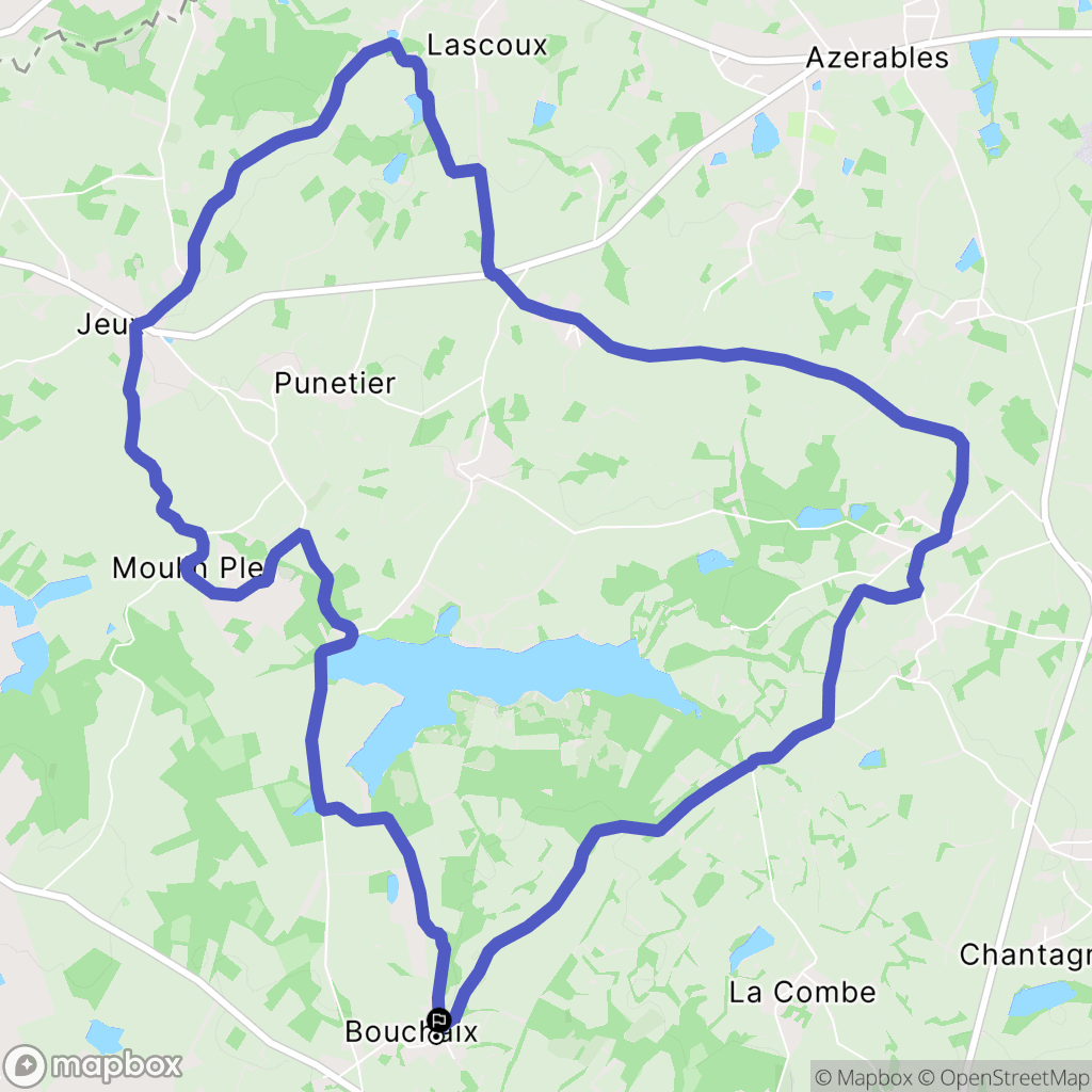 Vareilles : carte du parcours de randonnée - France
