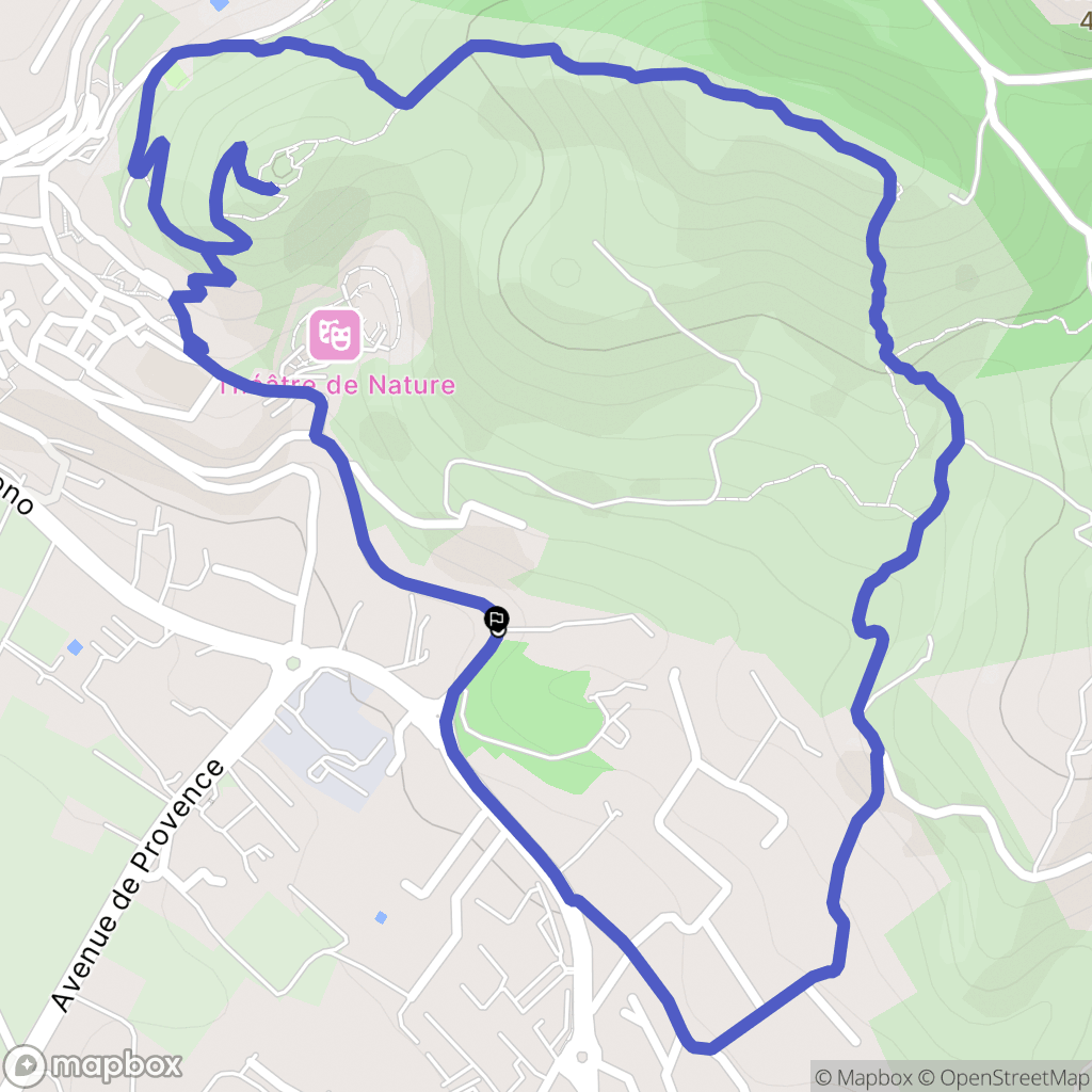 Allauch : carte du parcours de randonnée - France