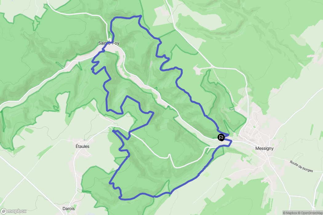 Messigny-et-Vantoux : carte du parcours de randonnée - France