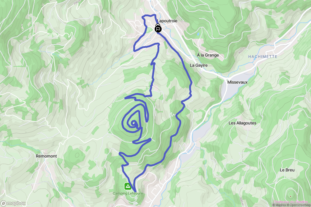 Lapoutroie : carte du parcours de randonnée - France