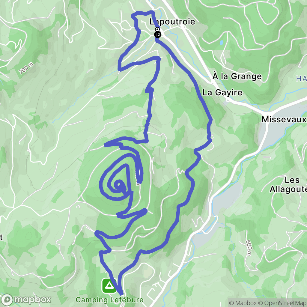 Lapoutroie : carte du parcours de randonnée - France