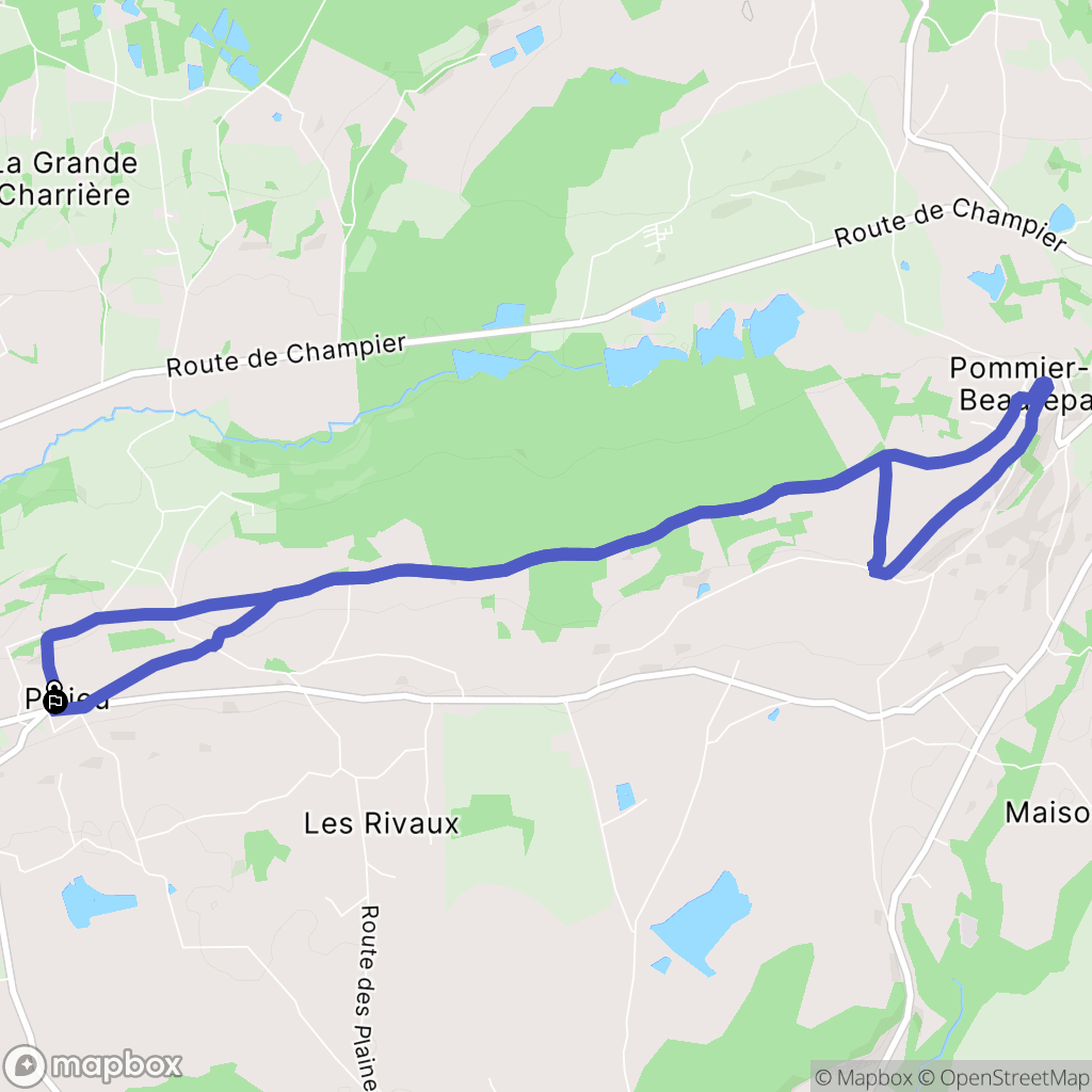 Pisieu : carte du parcours de randonnée - France