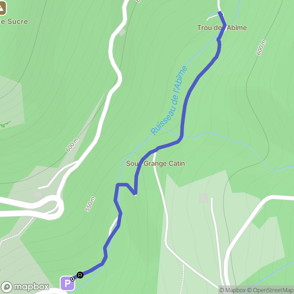 Saint-Claude : carte du parcours de randonnée - France