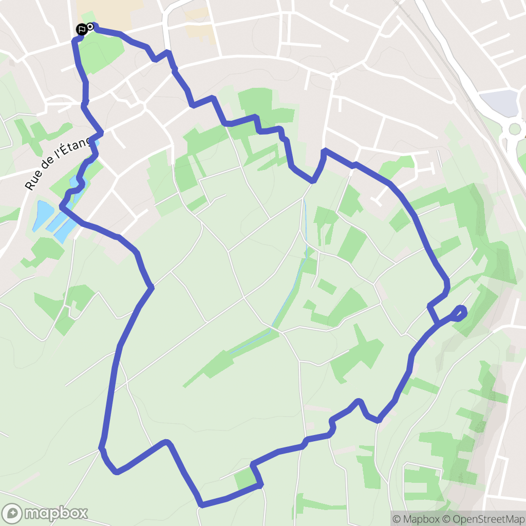Rixheim : carte du parcours de randonnée - France