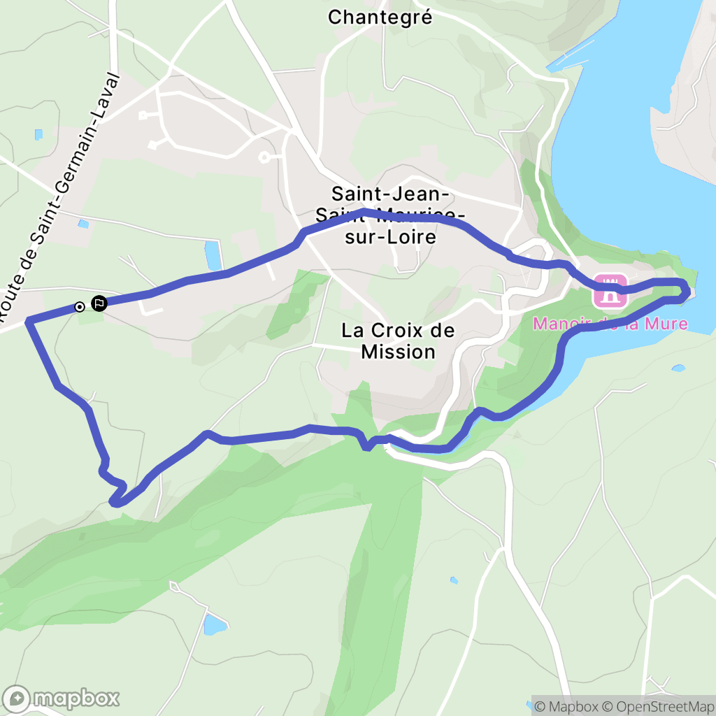 Saint-Jean-Saint-Maurice-sur-Loire : carte du parcours de randonnée - France