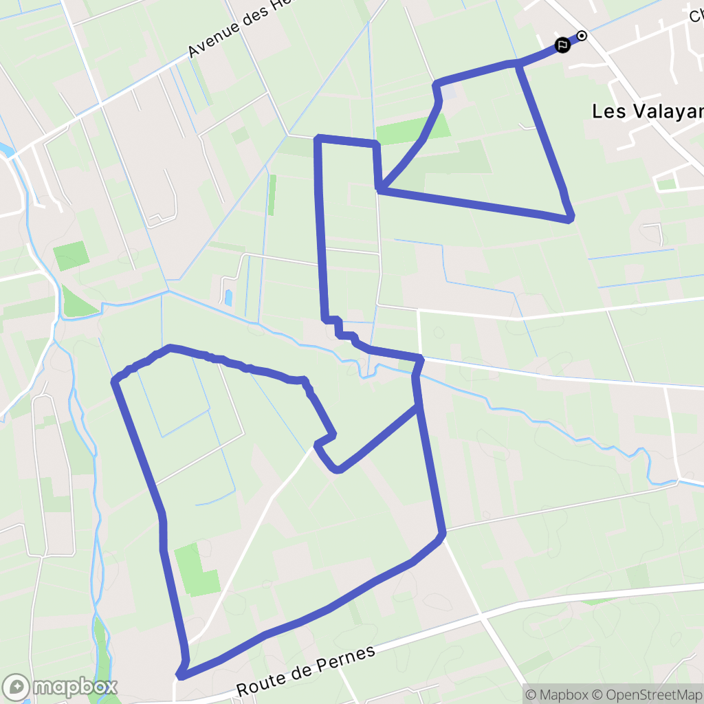 Pernes-les-Fontaines : carte du parcours de randonnée - France