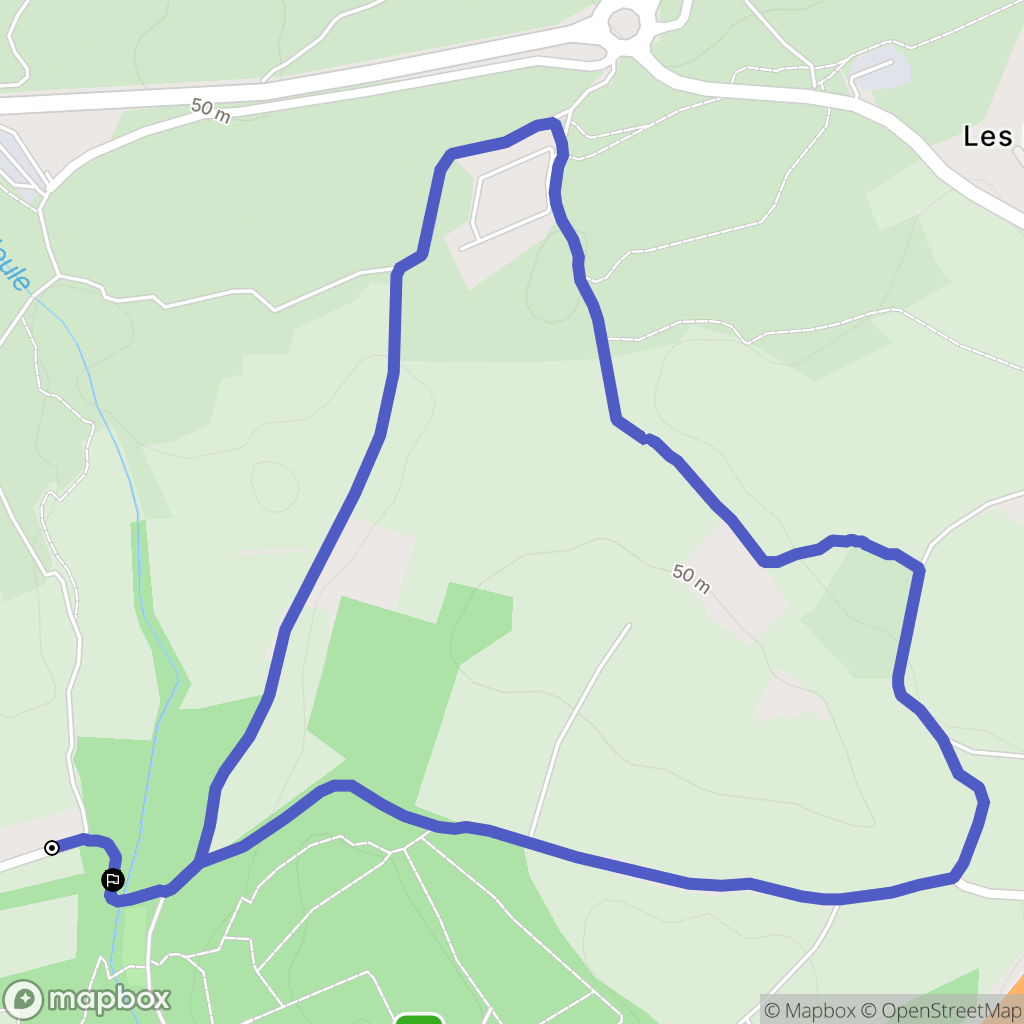 Vendargues : carte du parcours de randonnée - France