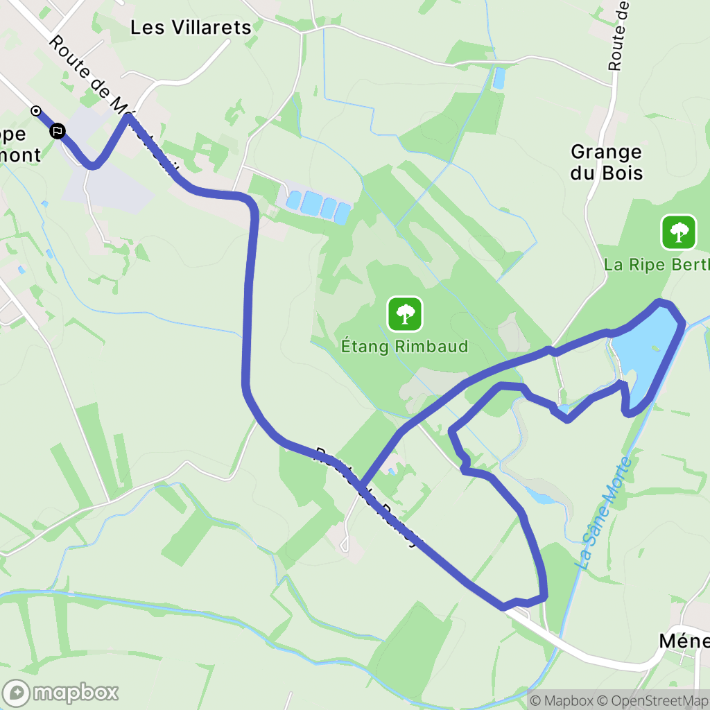 Rancy : carte du parcours de randonnée - France